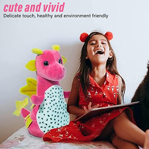 Rushbom Pitaya Dinosaurio Muñeco de Peluche de Juguete 3D Dragon Fruit Peluche Suave Cómodo para Dormitorio Sofá Sala de Estar