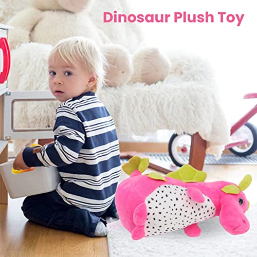 Rushbom Pitaya Dinosaurio Muñeco de Peluche de Juguete 3D Dragon Fruit Peluche Suave Cómodo para Dormitorio Sofá Sala de Estar