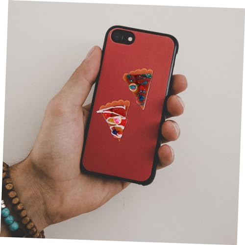 SAFIGLE 3 Piezas De Mermelada De Fruta Simulada Modelo De Pizza Adorno Colgante Horquillas Personalizadas Llavero Decorativo para Funda De Teléfono para Casa De Muñecas