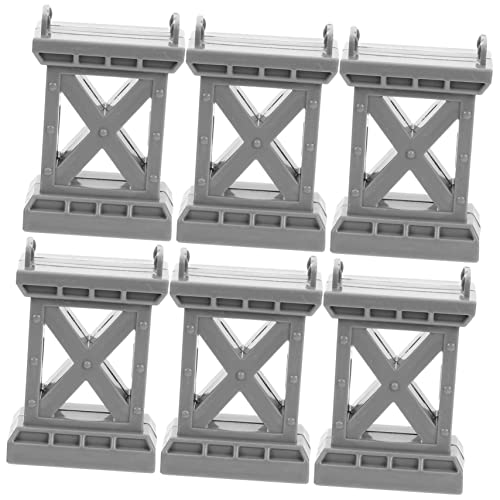 SAFIGLE 30 Piezas Muelle De Tren Tren De Madera Elevadores De Soporte Multinivel Mesa De Tren Soportes De Vía De Tren Vías De Tren Juguetes De Madera Soporte Soportes De Puente De Vía De