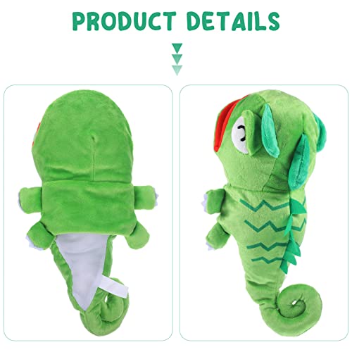 SAFIGLE Animal de Peluche Marioneta Divertido Lagarto Marioneta Dulce Camaleón Marioneta Muñeca Animal de Peluche Juguete Novedad Interactiva Educación Temprana Juguete para Juego de Rol