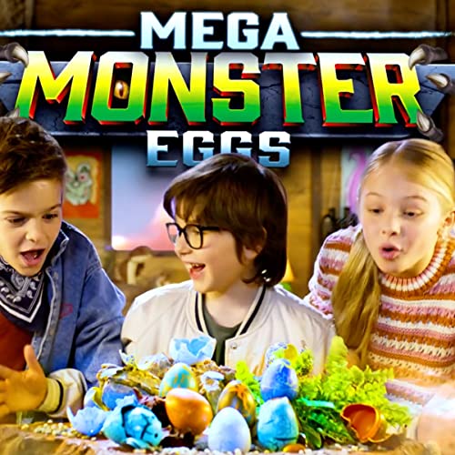 Sbabam, Mega Monster Eggs, Juegos para Niños de quiosco, Juguetes Pequeños Muñecos Suaves de Caucho, Crecen Inmersos en Agua, Pack de 4, Ideas de Regalo para Bebé de 3 Años