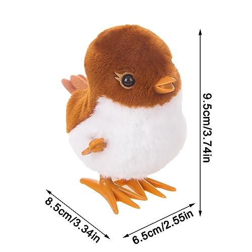 SCAUA Pájaro de Peluche, gorrión Saltador con Sonido, gorrión Lindo Saltando con Cuerda aprendiendo a Gatear, Juguetes de Peluche para niños, Bolsas de Regalos de Fiesta de cumpleaños