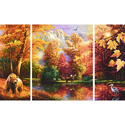 Schipper Indian Summer – Un colorido día otoñal en América del Norte, 80 x 50 cm, tríptico