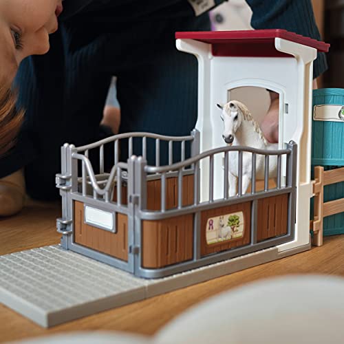 schleich HORSE CLUB 42569 — Set de Extensión de Establo , 21 Piezas — Incluye Caballo — Animales de Juguete Coleccionables — Set de Caballos — Juguetes para Niños de 5 Años o Más