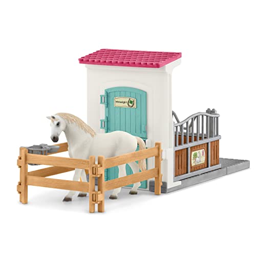 schleich HORSE CLUB 42569 — Set de Extensión de Establo , 21 Piezas — Incluye Caballo — Animales de Juguete Coleccionables — Set de Caballos — Juguetes para Niños de 5 Años o Más