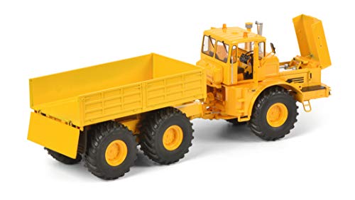 Schuco 450770800 Other License Kirovets K-700 T Tractor con Remolque, Modelo de Coche, 1:32, Amarillo