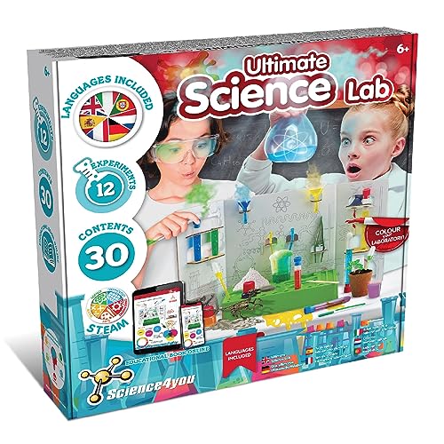 Science4you Laboratorio de Ciencias - Kit de Ciencias con Experimentos para niños, Cree y Personalice su Laboratorio de Química para Niños, Juegos, Juguetes, Regalos para Niños y Niñas 6+ años