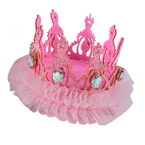 SEARUB Diadema de princesa, coronas de fiesta de cumpleaños, coronas de princesa, coronas de cumpleaños, diadema de cumpleaños, velo de princesa, coronas de princesa