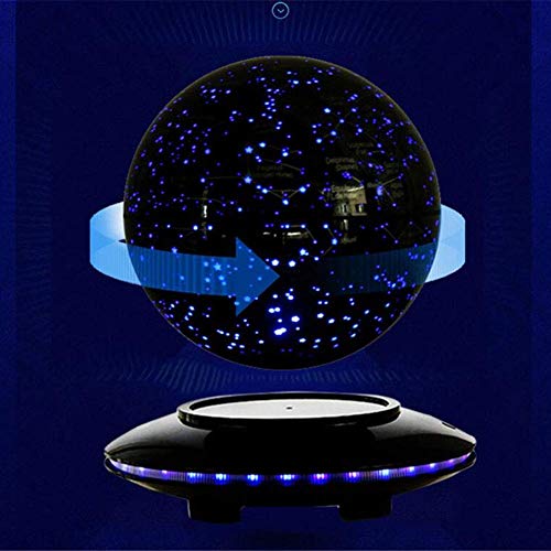 SEESEE.U Globo Flotante de 6 Pulgadas Levitación magnética Mapa del Mundo Cambio Luces LED Plataforma Negra 88 Constelaciones para Hombres Regalo de decoración Regalo