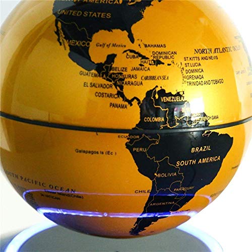 SEESEE.U Levitación magnética Flotante Mapa del Mundo Globo Estilo de Libro Base Rotación automática Cambio de luz de inducción LED en Globo para el hogar Oficina Decoración de Escritorio Regalo