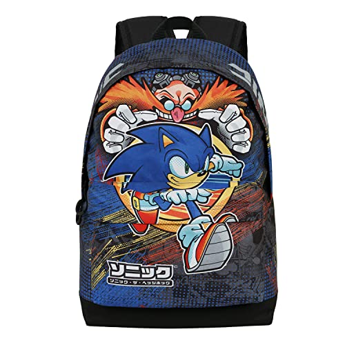 Sega-Sonic Checkpoint-Mochila HS FAN 2.0, Azul, 30 x 41 cm, Capacidad 22 L