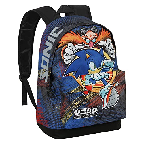 Sega-Sonic Checkpoint-Mochila HS FAN 2.0, Azul, 30 x 41 cm, Capacidad 22 L