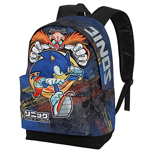 Sega-Sonic Checkpoint-Mochila HS FAN 2.0, Azul, 30 x 41 cm, Capacidad 22 L