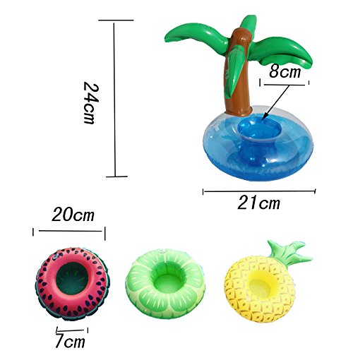 Senteen Posavasos Piscina Hinchable Flotador Inflable Posavasos Soporte Inflable para Bebidas Diseñado para Fiestas en la Playa(5 Estilos de 9 Piezas)