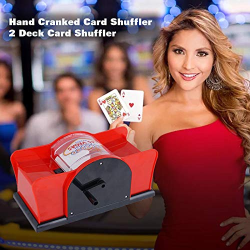 seraphicar Card Shuffler, 2 Deck Hand Manive Card Shuffler Barajado Manual Cartas para Juegos Caseros Blackjack, Texas Hold Em, PLO, Omaha, Trucos Magia