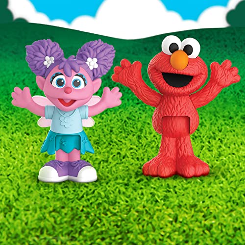 Sesame Street Neighborhood Friends - Figuras articulables de 2 unidades de 2.95 pulgadas de alto (Elmo y Abby)