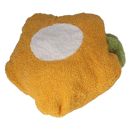 Shanrya Funda de Almohada para el Hogar, Manta Ligera, Lavable, Cómoda y Compacta con Forma de Flor para Sala de Estar para Tomar una Siesta Mientras Viaja (Flores Amarillas con Pistilo