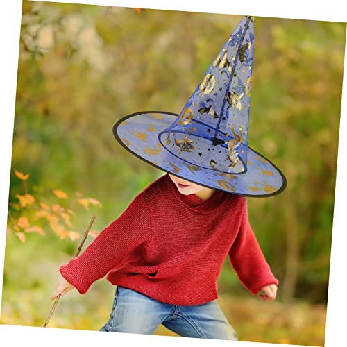 SHERCHPRY 5 Juegos Capa De Mago Accesorios De Fiesta Cosplay Capa De Sombrero De Bruja Sombrero De Bruja Con Purpurina Sombreros De Mago De Halloween La Bruja Poliéster Encapuchado Niño