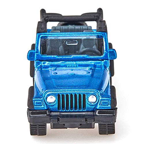 siku 1342, Jeep Wrangler, Metal/Plástico, Azul, Vehículo de juguete para niños, Enganche para remolque