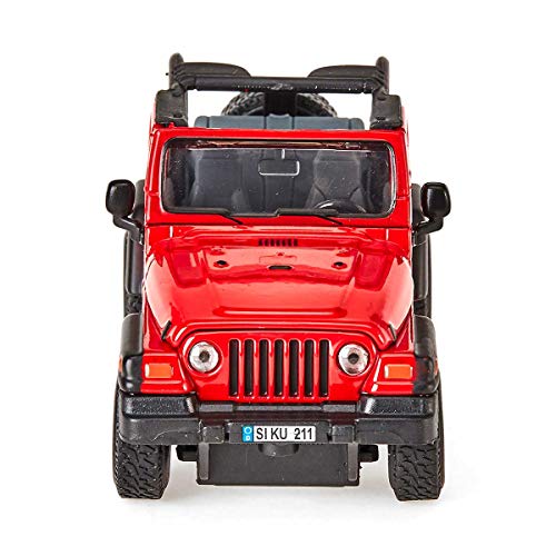 siku 4870, Todoterreno Jeep Wrangler, 1:32, Metal/Plástico, Rojo, Dirección Ackermann