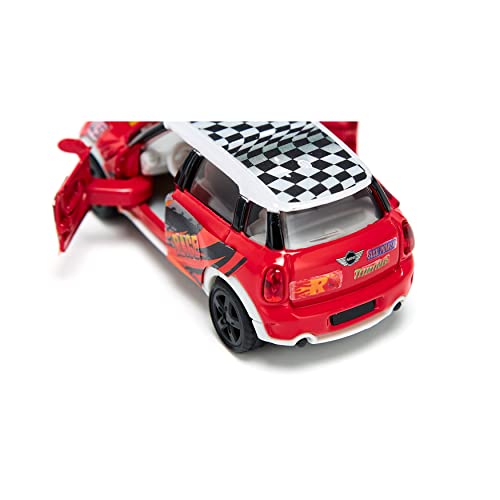 siku 6504, Juego de manualidades Style my siku, MINI Countryman Race, Edición limitada, Metal/plástico, Rojo, Coche de juguete incl. hoja de pegatinas para diseño individual