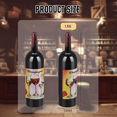 simarro Botellas de Vino para casa de muñecas, Botellas de champán, 10 Botellas de Vino Tinto en Miniatura, Mini Botellas de Bebidas, Modelo de Ventana para Decoraciones de casa de muñecas