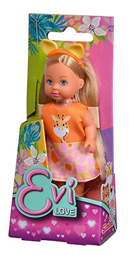 Simba 105733623 Evi Love Cutie, 3 Modelos Surtidos, Solo se Entrega un artículo, muñeca con un Bonito Disfraz de Animal con Diadema, 12 cm, a Partir de 3 años