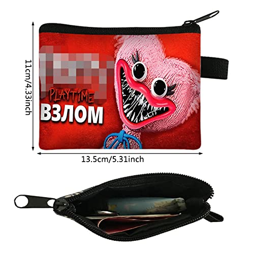 Simmpu Juego de 6 Horror Game Cartera Figuras de Horror Game Cartera Tema de Terror Student Cartera Cremallera Monedero Bolsillo para Niño y Niña para Moneda Tarjeta de Bus Tarjeta de Identificación