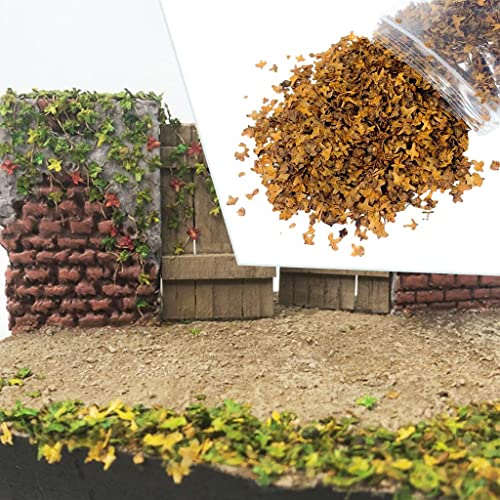 SM SunniMix 33ml Micro Paisaje Hojas Modelo Paisaje de Arena Diorama Micro Paisaje Material de Construcción Arquitectura Escena Accesorios Hoja para Decoracion - marrón