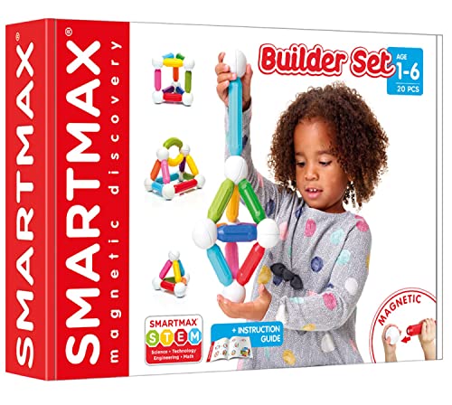 Smartmax - Builder Set | Juguetes Niños 1 Año A 6 Años | Imanes Niños | Juegos Educativos Niños 2 Años A 6 Años | Bloques Construccion Niños | Juegos Infantiles