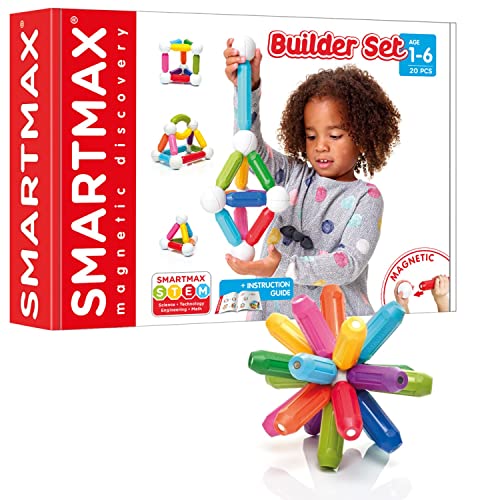 Smartmax - Builder Set | Juguetes Niños 1 Año A 6 Años | Imanes Niños | Juegos Educativos Niños 2 Años A 6 Años | Bloques Construccion Niños | Juegos Infantiles