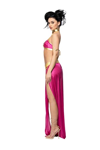 Smiffys 56452XS - Disfraz de princesa esclava, mujer, rosa y dorado, XS-UK talla 04-06