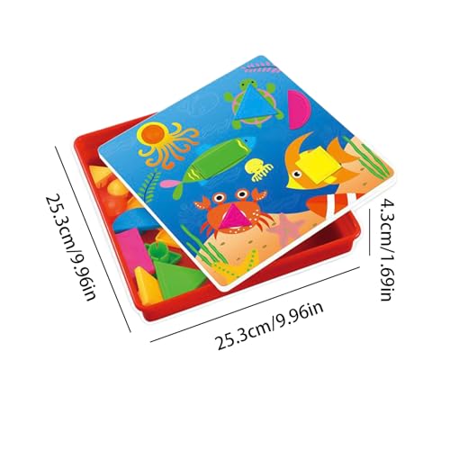 Smileshiney Tablero de Mosaico a Juego de Colores | Ejercicio de Habilidades de Pensamiento Juguetes de Tablero Perforado para niños en Edad Preescolar,Clasificación de Juguetes para recompensas