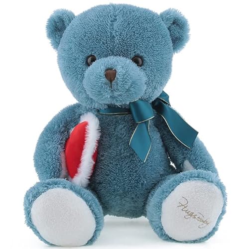 SNOWOLF Bear - Cojín Largo de Peluche Grande, Peluche, Suave, Adorable, para niños (50 cm, Azul)