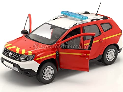 Solido S1804605 1:18 2021 Dacia Duster MK2-SDIS Coche Miniatura Coleccionable, Rojo/Azul