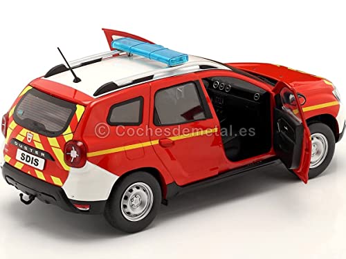 Solido S1804605 1:18 2021 Dacia Duster MK2-SDIS Coche Miniatura Coleccionable, Rojo/Azul