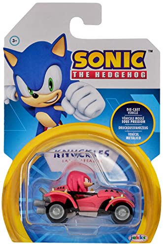 Sonic The Hedgehog Knuckles Land Breaker - Vehículo fundido a presión para carreras de coches de carreras a escala 1:64
