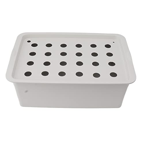 Sorandy Hidropónico Gris de 24 Agujeros con Temporizador, de Cultivo Hidropónico, de Cultivo Hidropónico Interior con Bomba de Oxígeno, Caja de Cultivo Hidropónico para Cultivar