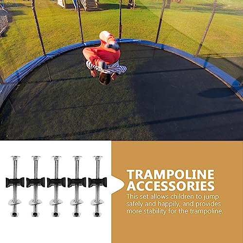 Sosoport 12 Piezas Prácticos Tornillos De Trampolín Tornillos De Fijacion Trampolin Parte del Trampolín Tornillos para Reemplazo Planchar Accesorios Prevención De Caídas Niño