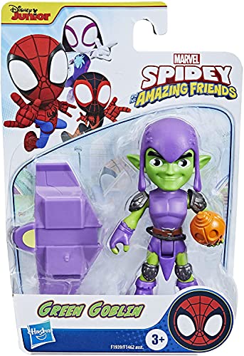 Spider-Man Spidey and His Amazing Friends F1939 - Figura articulada de 10 cm - Green Goblin