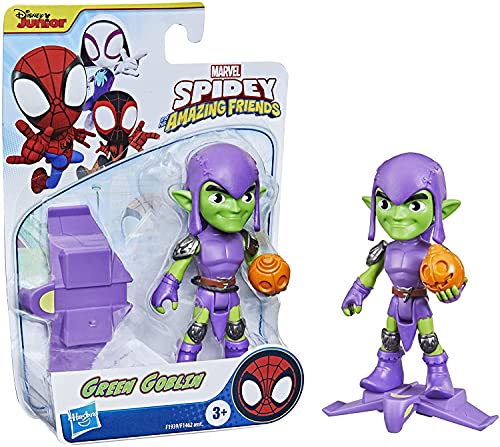 Spider-Man Spidey and His Amazing Friends F1939 - Figura articulada de 10 cm - Green Goblin