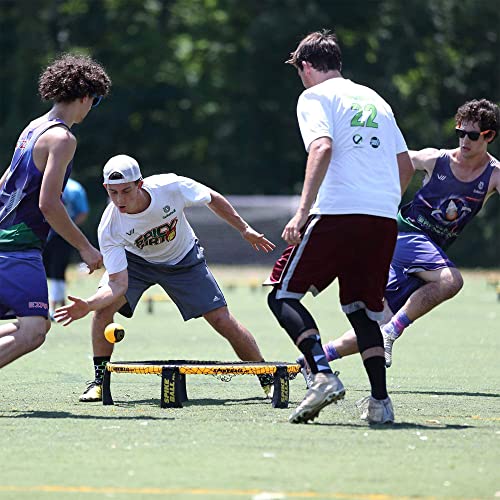 Spikeball Pro - Set Oficial Torneo - Más Fuerte, 2 Pelotas Pro con un diseño Que facilita un Control más fácil, Mochila, Bomba & Calibre incluidos