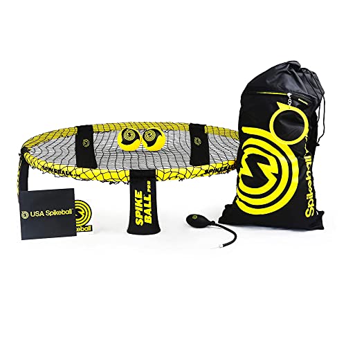 Spikeball Pro - Set Oficial Torneo - Más Fuerte, 2 Pelotas Pro con un diseño Que facilita un Control más fácil, Mochila, Bomba & Calibre incluidos