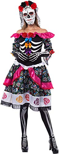 Spooktacular Creations Día de la Mujer Los muertos Disfraz españoles Juego para Halloween Lady Dress Up Party, Dia Los Muertos (pequeño)