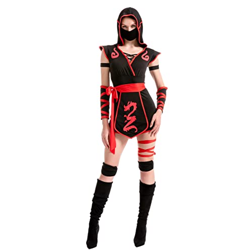 Spooktacular Creations Halloween Disfraz de Ninja Adulto para Mujer, Fiesta de Disfraces, Truco o Trato, Fiesta Cosplay