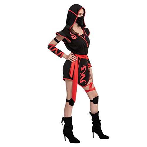 Spooktacular Creations Halloween Disfraz de Ninja Adulto para Mujer, Fiesta de Disfraces, Truco o Trato, Fiesta Cosplay