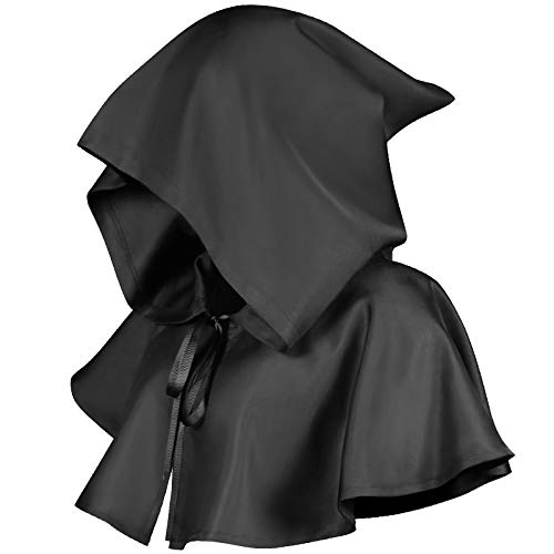 Spydge Medieval Hooded Cowl Unisex Halloween Poncho Cosplay Disfraz Capa con Capucha Cosplay para Hombres Mujeres