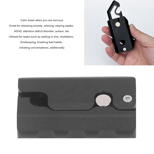 SPYMINNPOO Juguete de Cuchillo de Zanahoria por Gravedad, Abridor de Botellas, Juguete Sensorial para Aliviar la Ansiedad, Cuchillo de Aleación de Aluminio, Portátil con Bolsa de (Black)