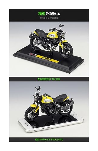 SQFZLL para los Amantes de los Amigos de la Familia Juguete De Suspensión Operable Modelo De Motocicleta Fundida A Presión 1:18 para: Ducati Scramble Coleccionables